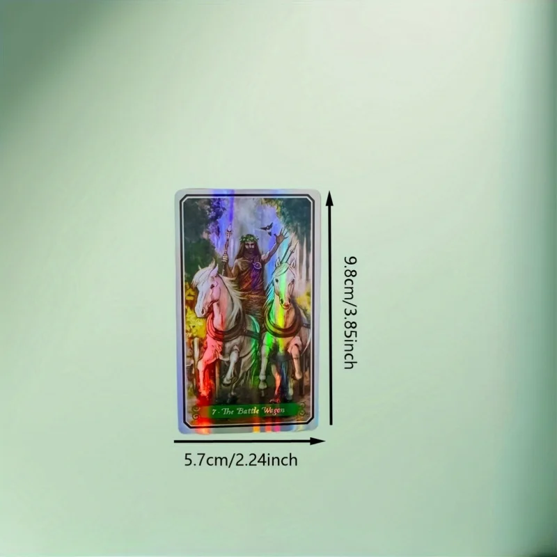 Set di mazzi di tarocchi Green Witch Laser Edition - Set di 78 carte da gioco, con illustrazioni magiche, adatto per giovani e adulti, Desi verde