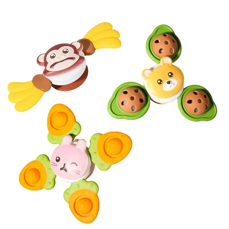 

Baby Cartoon Sea Animal Spinners Toy Suction Cup Spinner Top Educational Stress Reliever Kids Bath Toys For 0-3 Years Old Babies