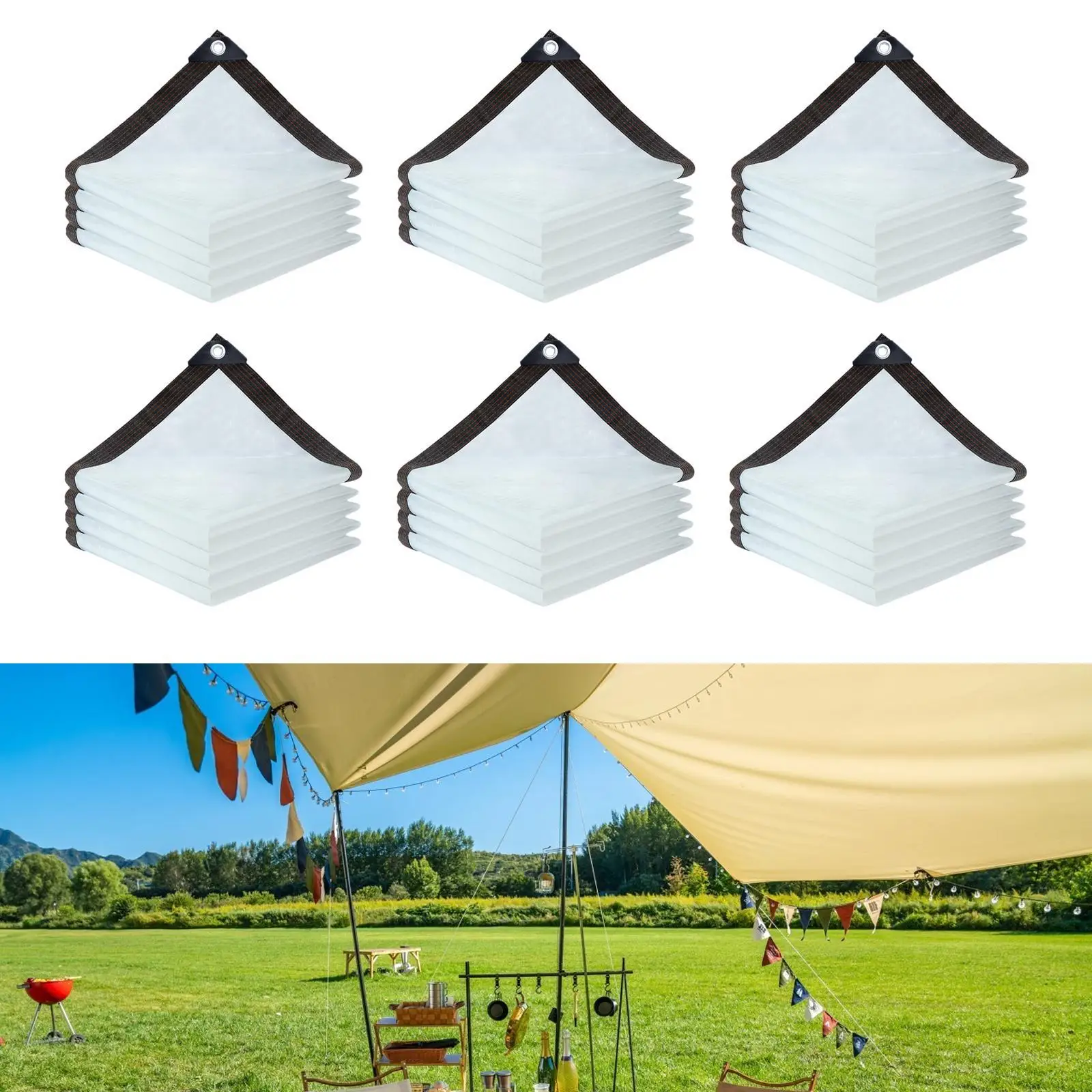 

Clear Tarpaulin Easy Installation Transparent Tarp for Camping Porch Patio