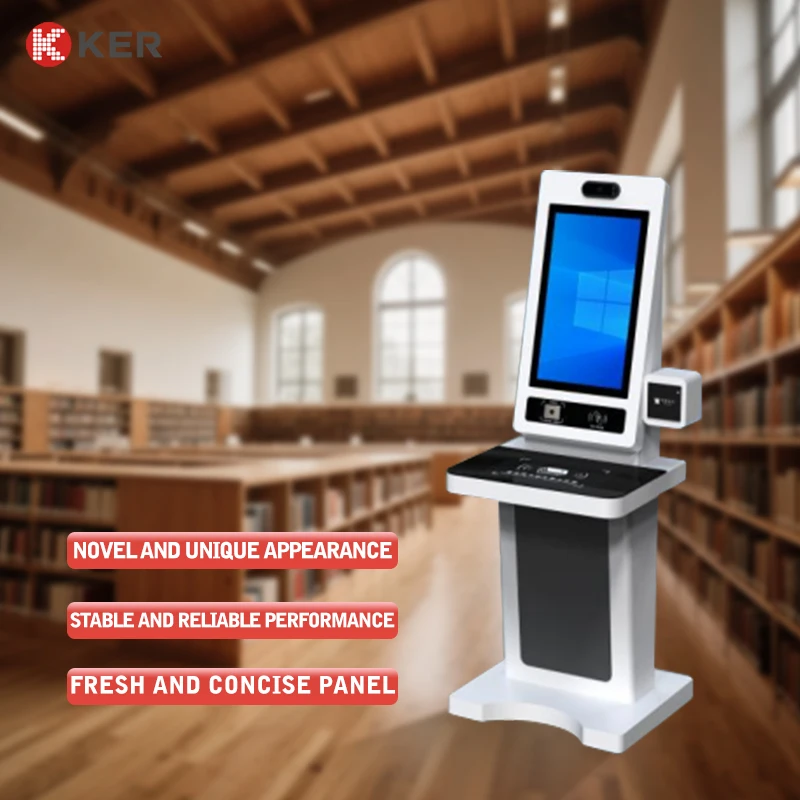22-Inch Smart RFID University Book Drop Machine Cash /Out Kiosk Self-Borrow Return Library System
