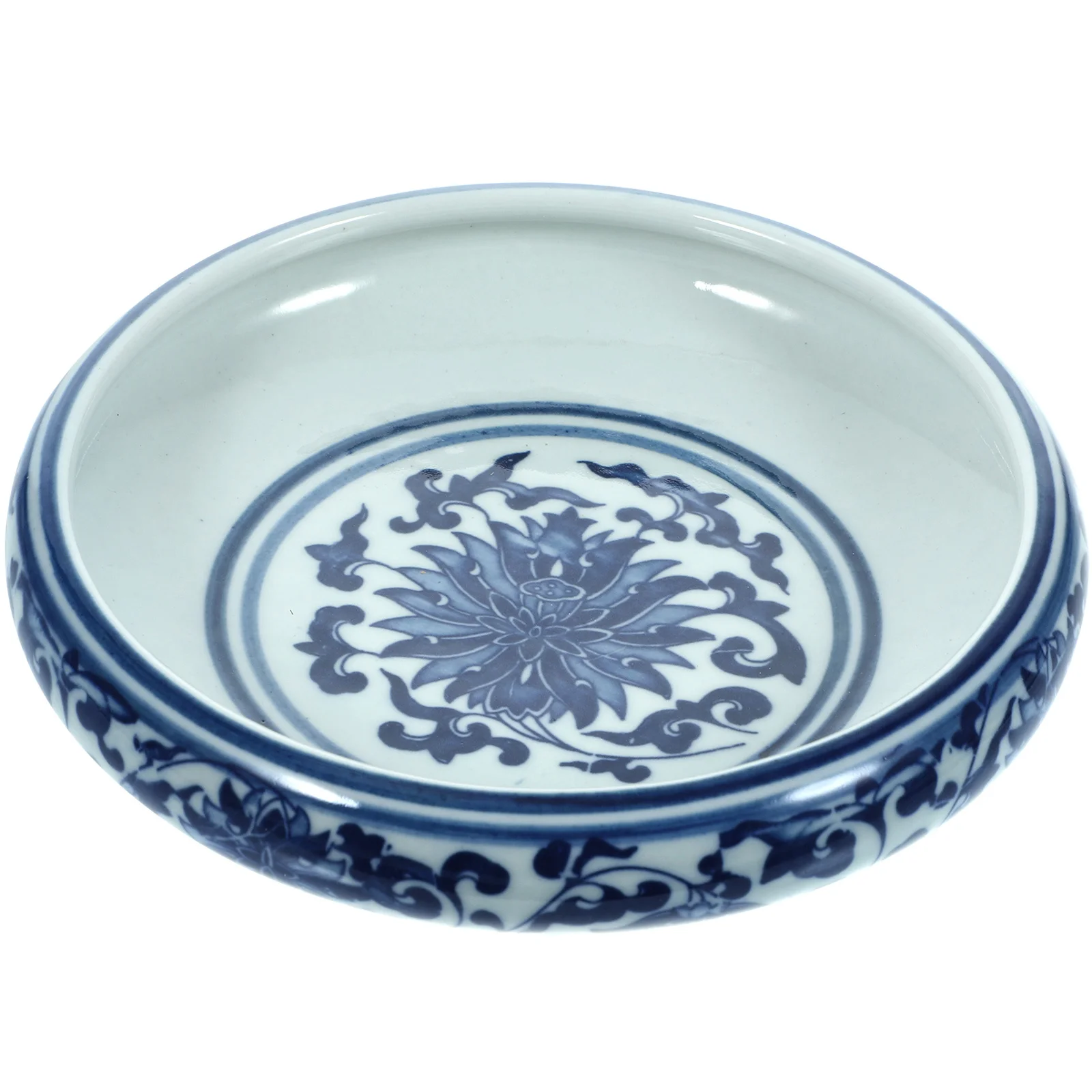 

Ceramic Ink Brush Washer Blue White Porcelain Fine Workmanship Practical Calligraphy Brush Pen Cleaner Writing Tool