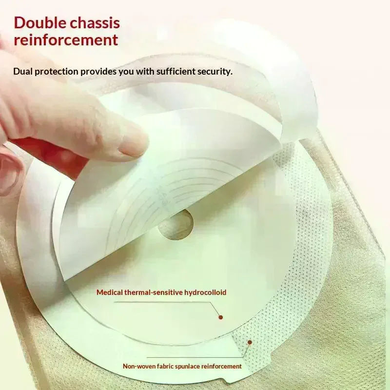 /YOV/Colostomy Bags 60mm Hole One-piece Drainable Ostomy Bags Stoma Care Pouch With Clips Closure Colostomy Bag Exhaustable