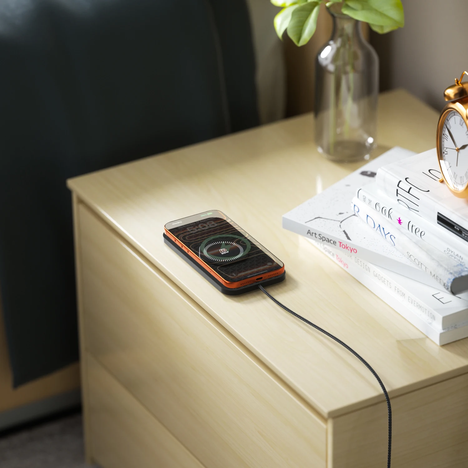 Bonola 25W Kabellose Ladestation für iPhone 17 Pro Max mit Anti-Rutsch-Matte, schnelles kabelloses Laden, Typ-C-Kabel für Samsung S26 – Detail 7