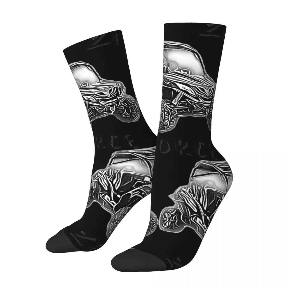 

Funny Happy Men's compression Socks Exhilarating Vintage Harajuku CFMOTO Hip Hop Novelty Seamless Crew Crazy Sock Gift Printed