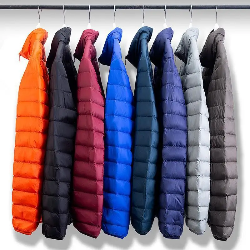 Men Parkas Down Cost Stand Collar Zipper Parka Outerwear Loose Cardigan Solid Pockets Spliced Winter Casual Long Sleeve