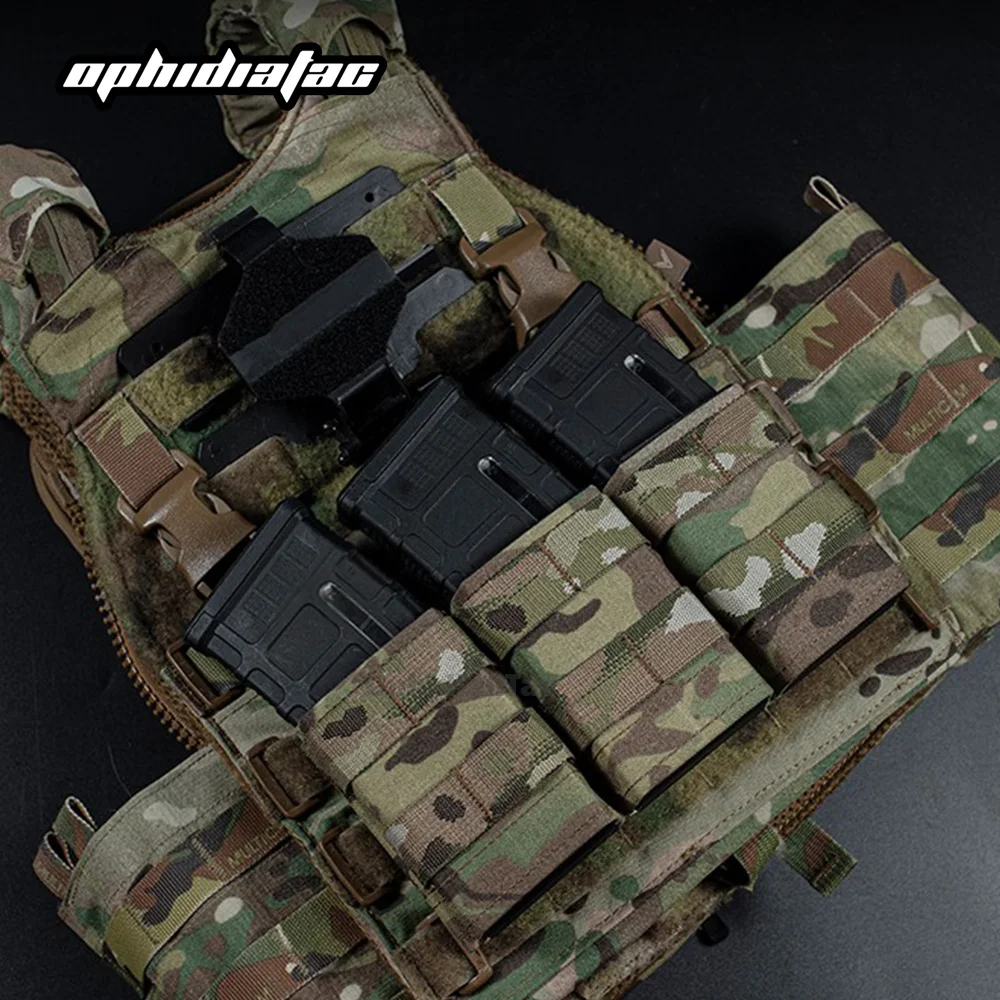 

FAST 5.56 Triple Mag Pouch (Medium) Front Panel Hunting Vest Open Top Draw MOLLE Magazine Pouch Airsoft Equipment