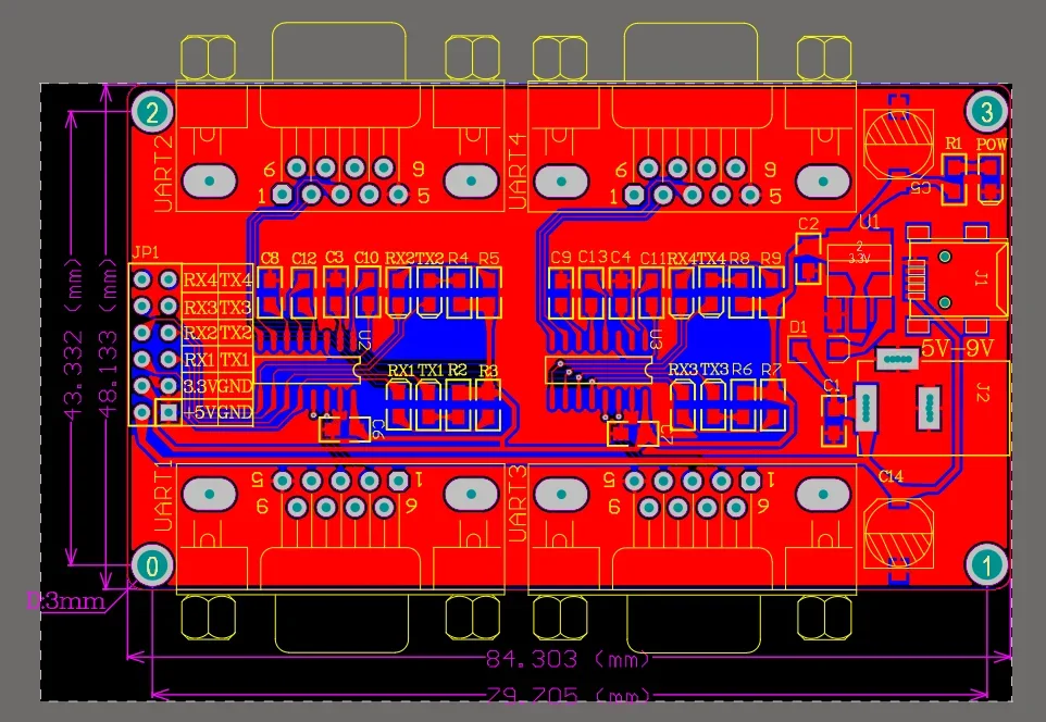 2-way, 3-way, 4-way, Multi-way RS232 Serial Port Uart TTL to RS232 to TTL Module