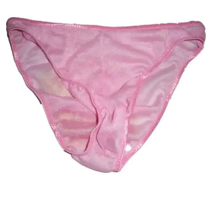 

Net Mesh Low Wasit Man's Briefs Pink BF Gift Live Show Dance Bar Club