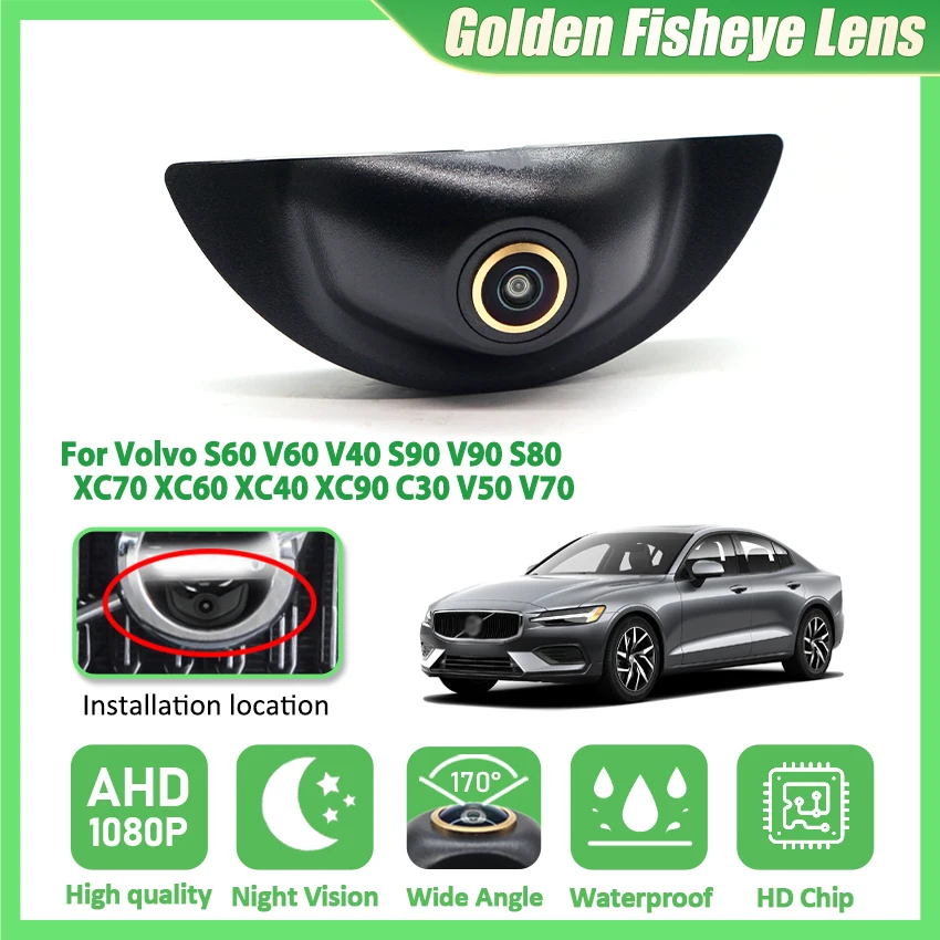 Front View camera For Volvo S60 V60 V40 S90 V90 S80 XC70 XC60 XC40 XC90 C30 V50 V70 HD Night Vision Parking LOGO Camera