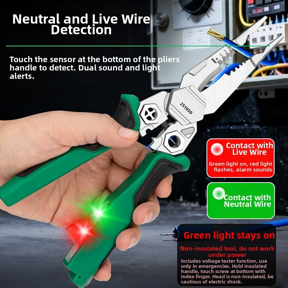 7-in-1 Multi-Function Wire Stripper Pliers: Essential Tool For Electricians 7-in-1 Multi-Function Wire Stripper