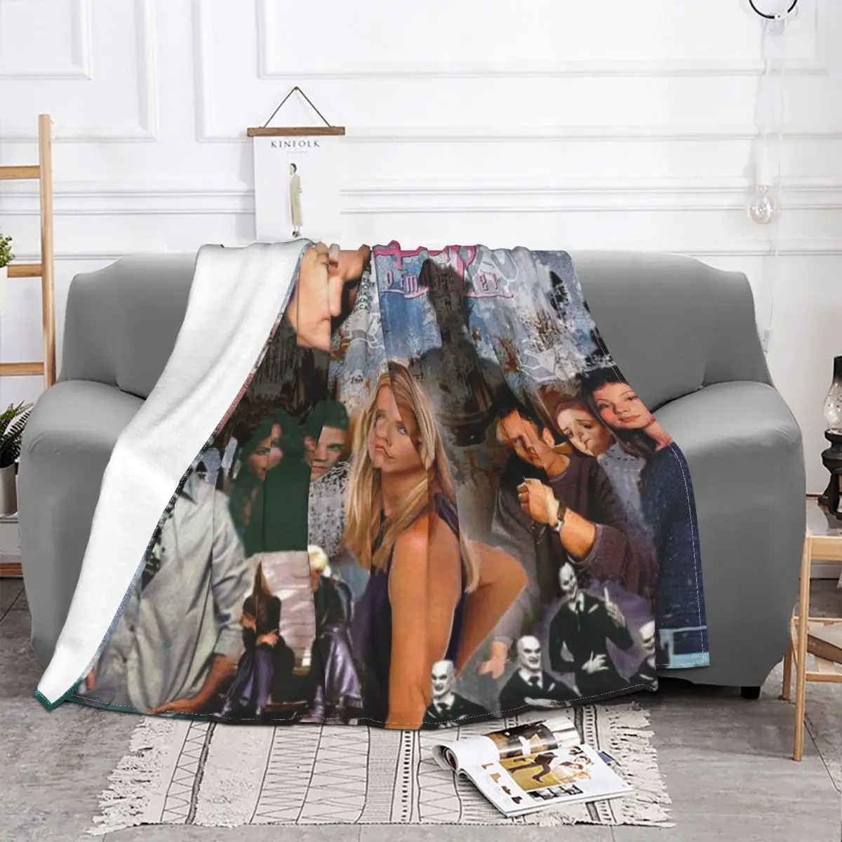 Buffy The Vampire Slayer Blankets Sofa Cover Fleece All Season Tv Show Collage Warm Throw Blankets for Home Couch Bedspread