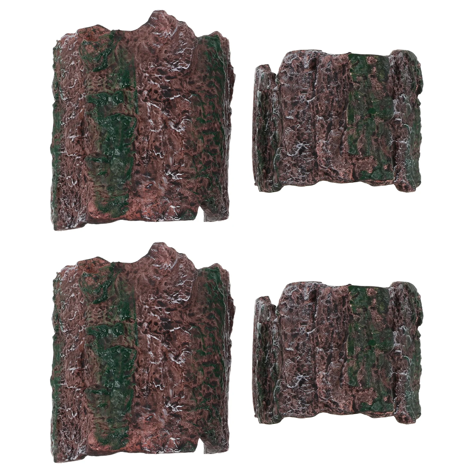 4 قطعة إخفاء الزواحف الكهف الطبيعي النباح تررم حوض السمك الديكور ل ليوبارد أبو بريص ثعبان العنكبوت بيتا سحلية المأوى إخفاء #2