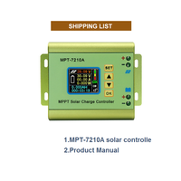 JUNTEK MPT-7210A  MPPT Solar Panel Charge Controller Boost Battery Voltage Module 24/36/48/60/72V Solar Power LCD Color Display