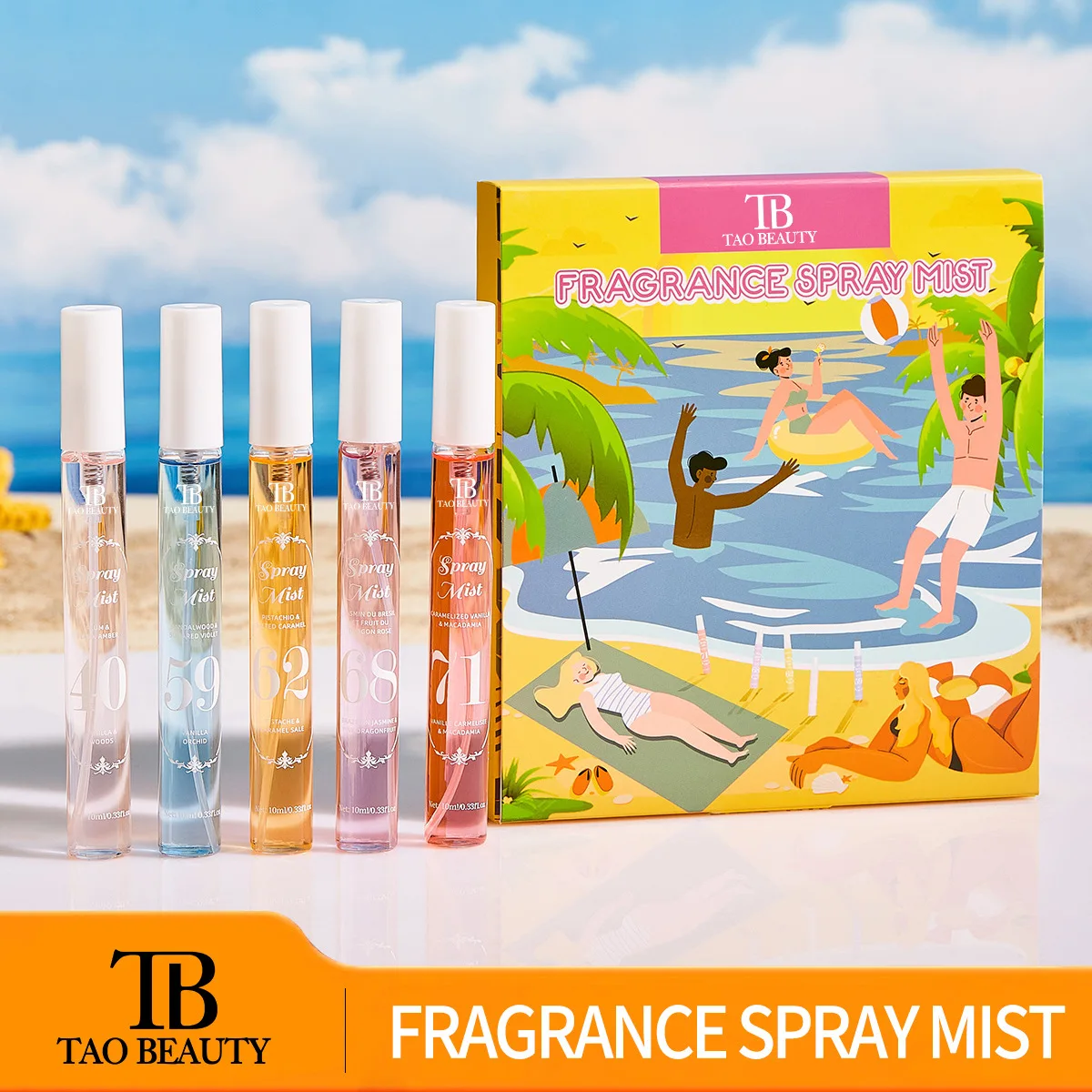 Number Fragrance Spray Mist Set, Body Hair Perfume, Fresh and Delicate Long-Lasting Scent,Perfect Gift for Friends