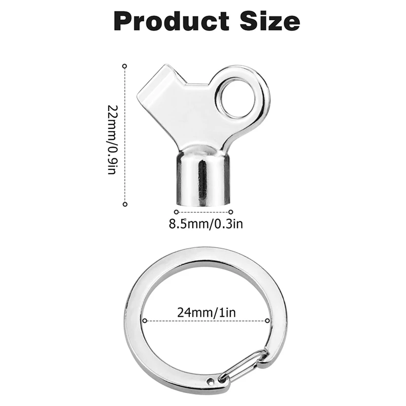 AT19-Radiator Key, 6-Pack Radiator Bleeding Air Valve Key For Bleeding Old Home Radiator