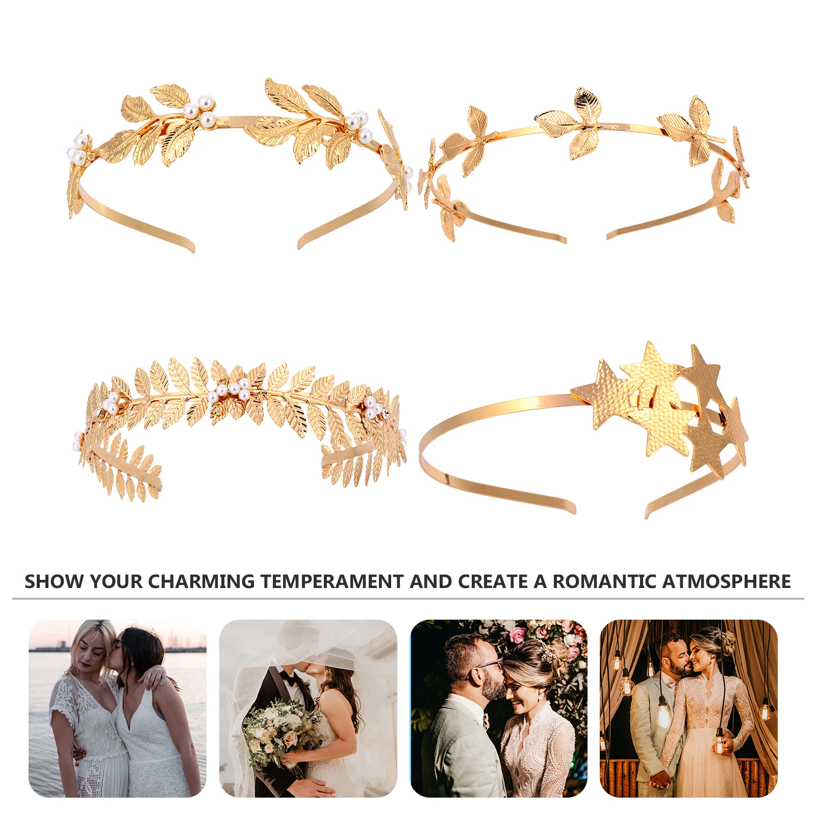 

Pearl Headb Pearl Headb Hair Accessories Elegant Women Headdress Leaf Crown Hoop Ribbon Wedding Party Proms