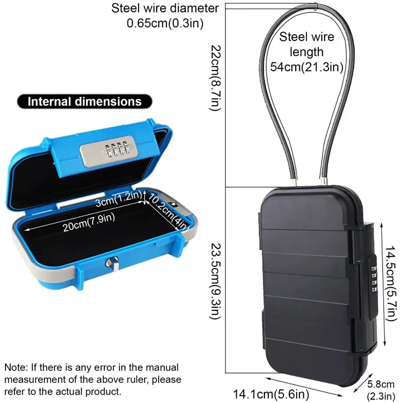 New Outdoor Convenient Beach Lock Box Detachable Portable Lock BoxMini Portable Phone Card Key Anti Loss Lightweight Storage Box