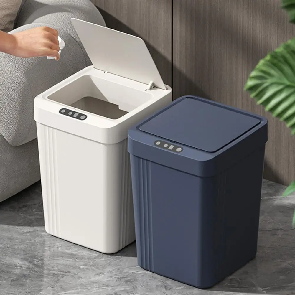 13L Automatic Trash Can, Touchless Bathroom Garbage Can with Odor Sealing Lid, Waterproof Motion Sensor Waste Bin for Bathroom