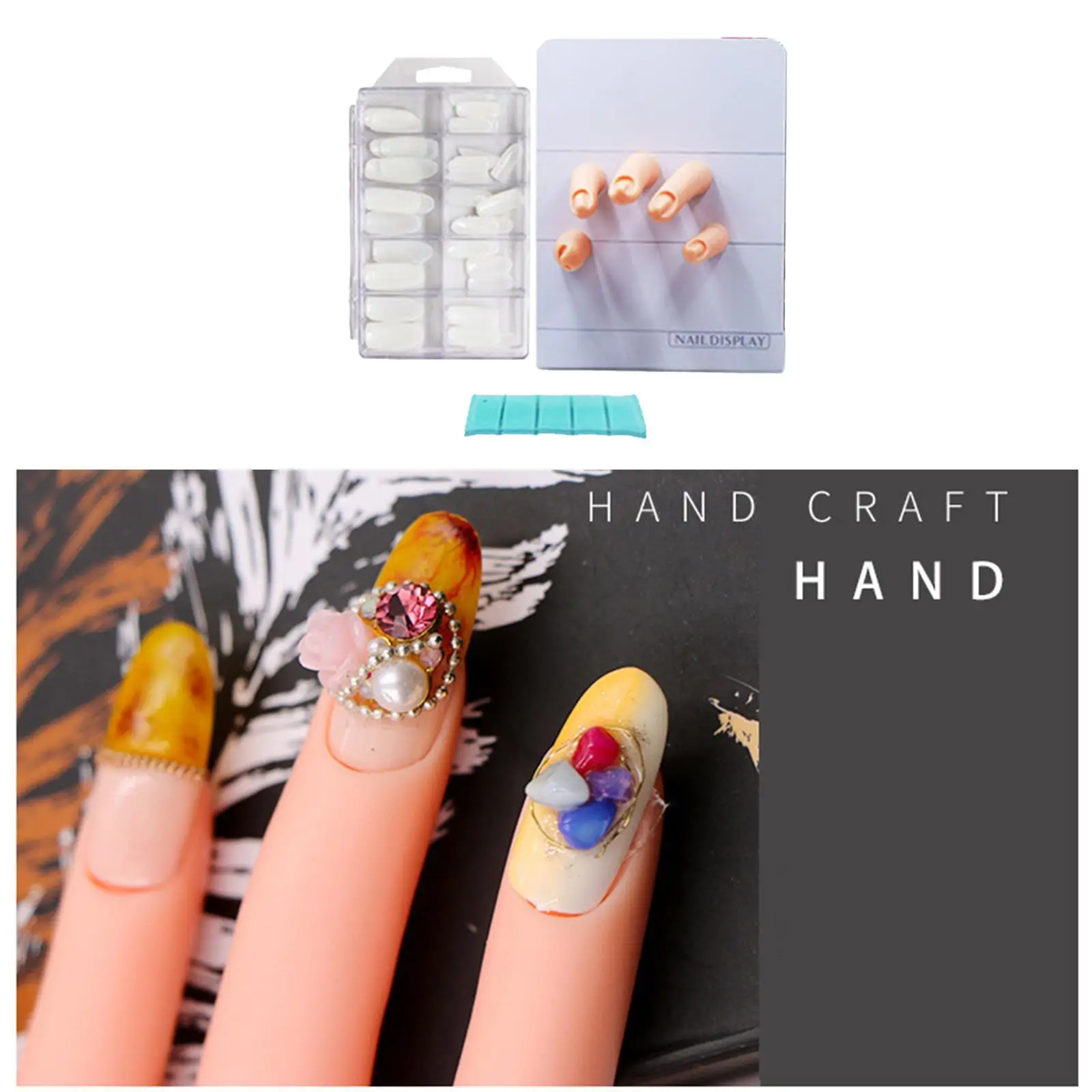 Nail Art Training Tool Maniküre liefern magnetische Kunststoff Silikon Trainings hand für Nagels tudio