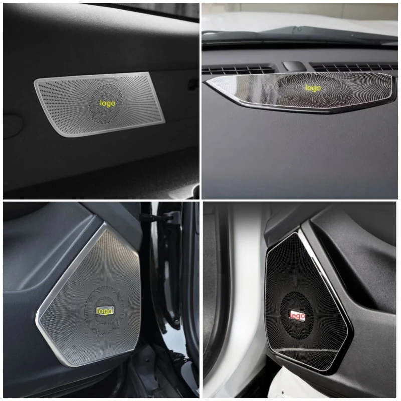 For Cadillac XT6 2020 - 2022 2023 Door Speaker Audio Loudspeaker Decoration Cover Trim Car Styling AC Outlet Audio Sticker