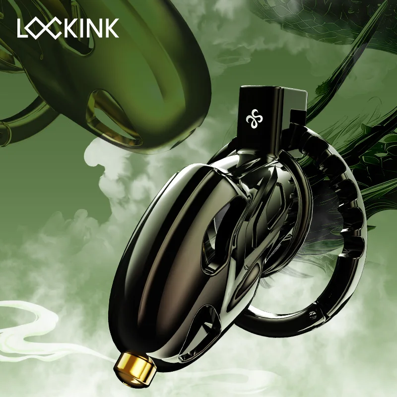 Lockink Male Chastity Device Cock Cage 3D Royal Dragon Metal Male CB Chastity Lock Penis Lock SM Conditioning Abstinence Toys