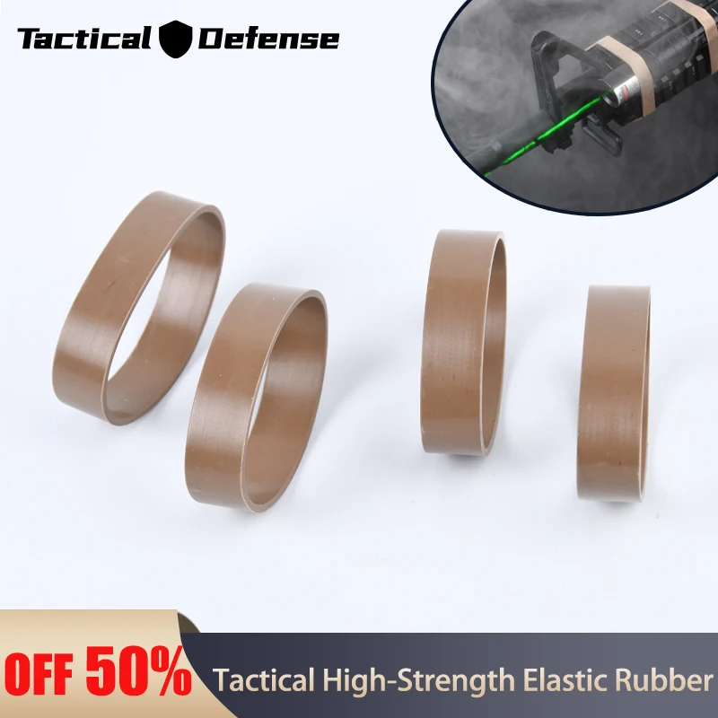 Tactical 4pcs Elastic Rubber Airsoft High Strength Rubber Ring Hunting Rilfe Band For DBAL A2 PEQ15 Flashlight Laser Sight