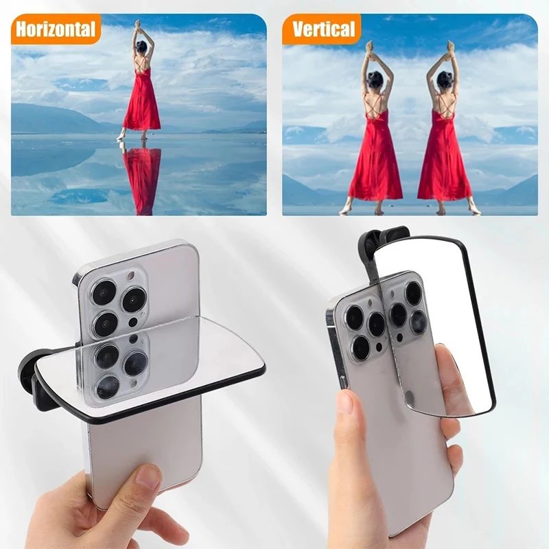 ✍ Sky Mirror Clip da tiro per riflessione del telefono cellulare Clip per specchio ad angolo regolabile Riflettore per telefono da viaggio all'aperto Artefatto da tiro