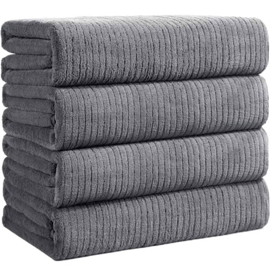 

Набор из 4 больших банных полотенец (35 x 70 дюймов), роскошные, толстые, с высокой впитываемостью, быстросохнущие, ультрамягкие, из микрофибры.