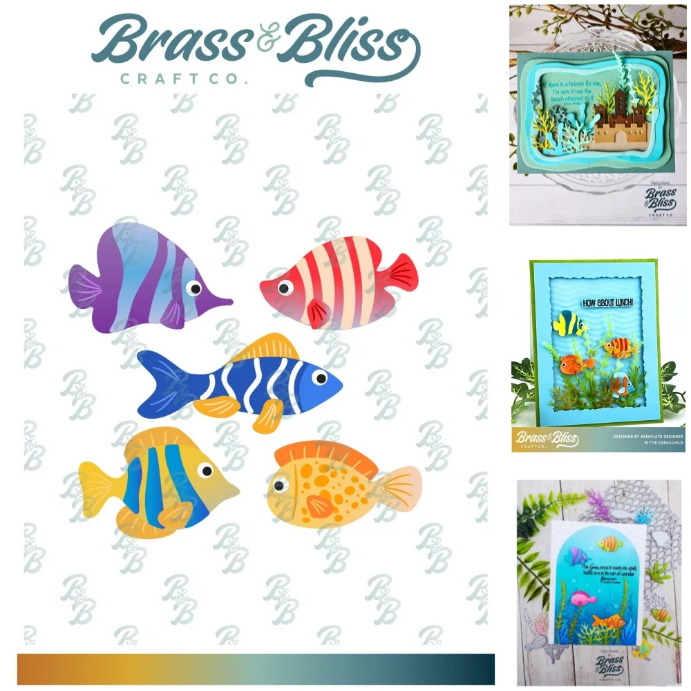 

2025 New Tropical Fish Metal Cutting Dies for DIY Decorating Scrapbook Paper Card Album Embossing Craft Supplies Template
