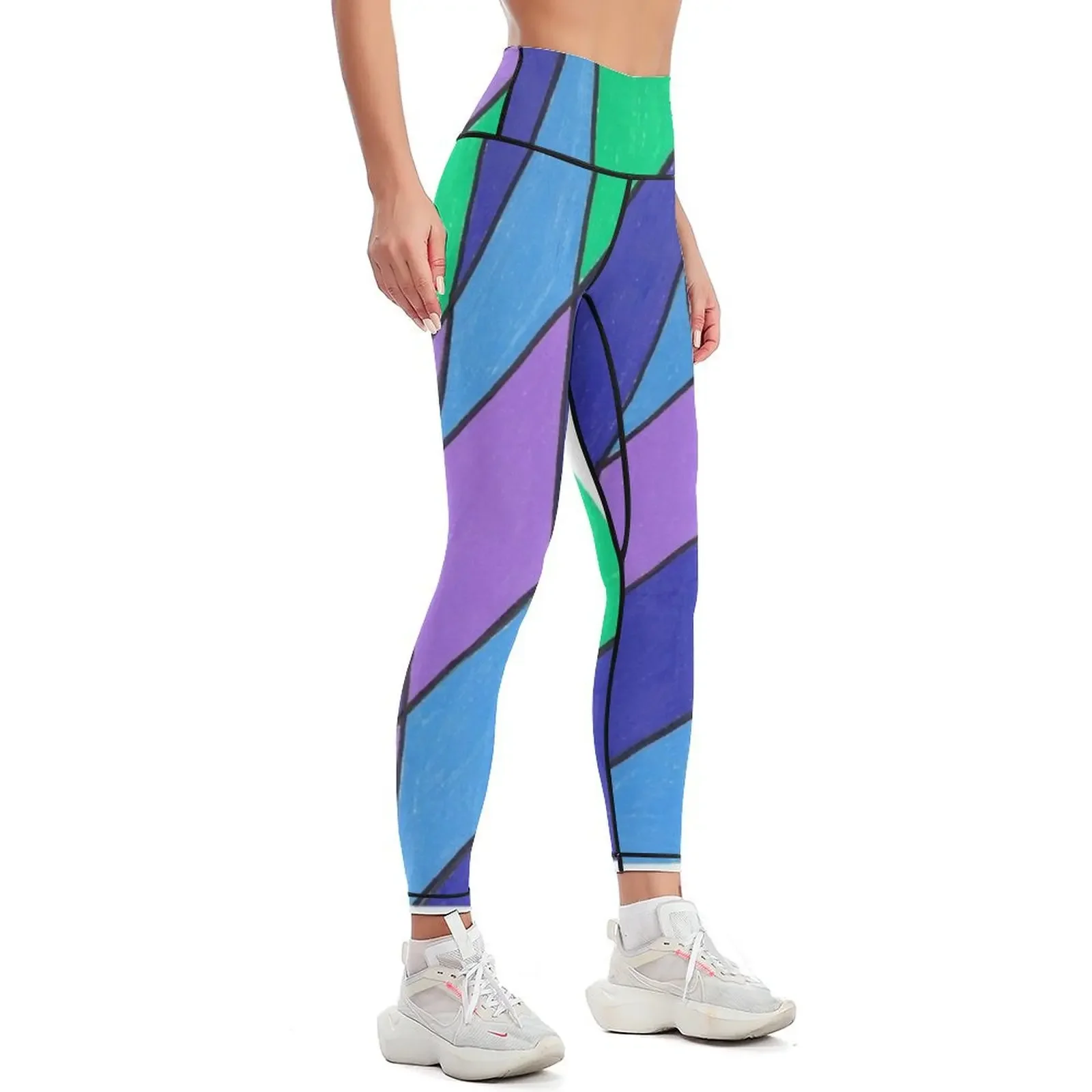 Cool Colored Angles Leggings Fitness woman sport pants gym sportswear woman gym womans Womens Leggings