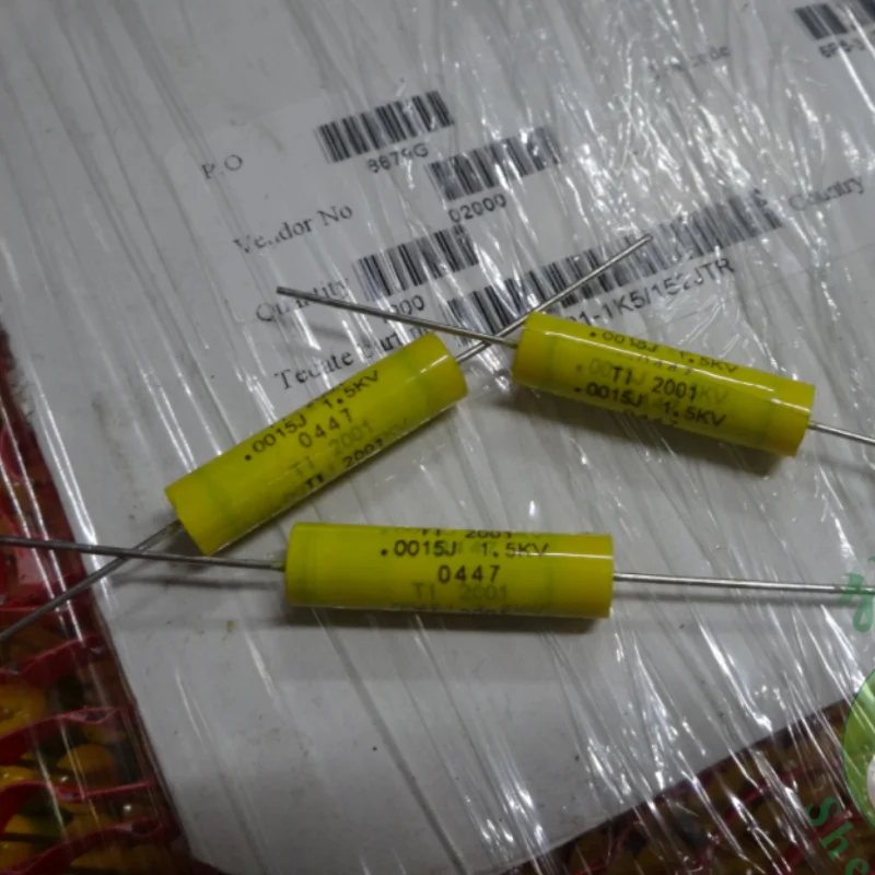 

10PCS TI 0.0015uf 1500V 1.5nf 1500pf 1n5 152 Axial film capacitor
