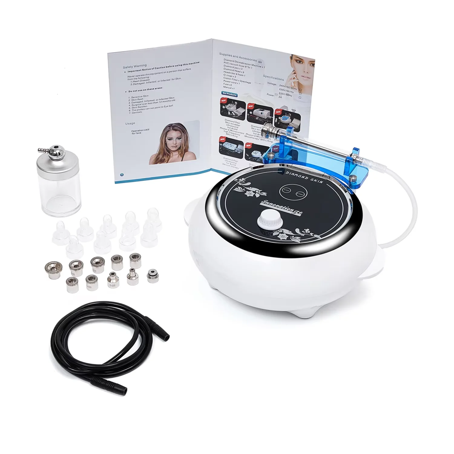 

Diamond Facial Dermabrasion Dead Skin Blackhead Removal Pores Deep Cleansing Vacuum Suction Microdermabrasion Machine