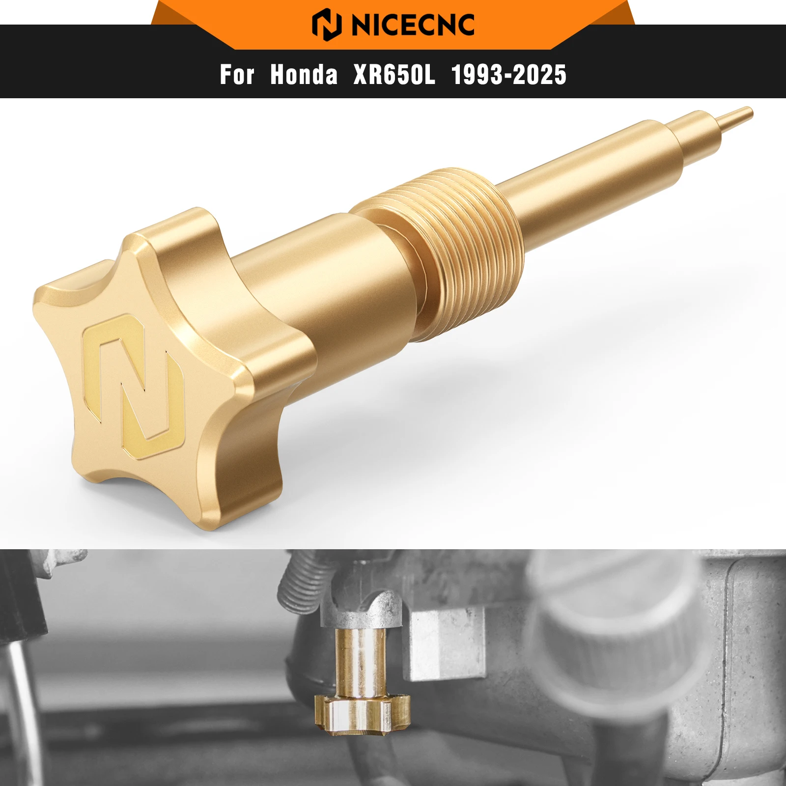 

NICECNC For Honda XR650L XR 650L XR 650 L 1993-2025 2024 2023 2022 2021 Moto Air Fuel Mixture Screw Premium Brass