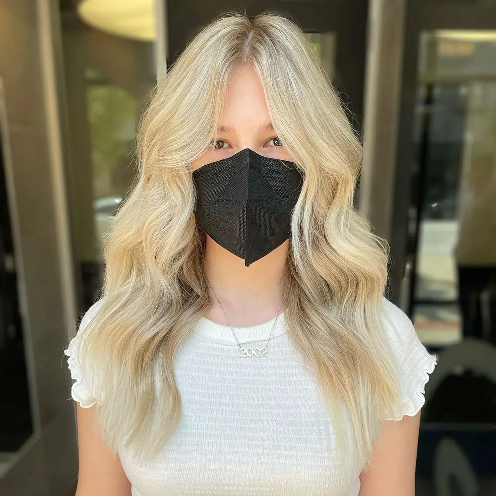 أشقر فاتح Baylayage 24 بوصة الاصطناعية الدانتيل شعر مستعار أمامي مع جذور داكنة قبل قطعها شعري طبيعي مقاومة للحرارة ارتداء اليومي #1