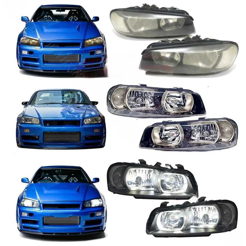 Original Headlight Suitable for 5th Generation R34 GTR GT-R 1999-2002 Head Lamp 99-02 2003-2007