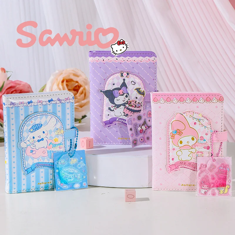 Sanrio Cinnamoroll Kuromi melodia Notebook kreskówka przenośna książka klamra magnetyczna A6 pamiętnik szkolny artykuły biurowe dziewczyna prezent