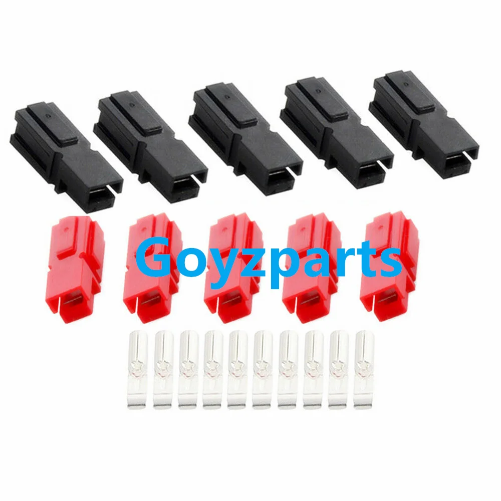Red And Black 600V Marine Power Connector 30 Amp Quick Connect And Disconnect Durable For Anderson Plug 5 Pairs