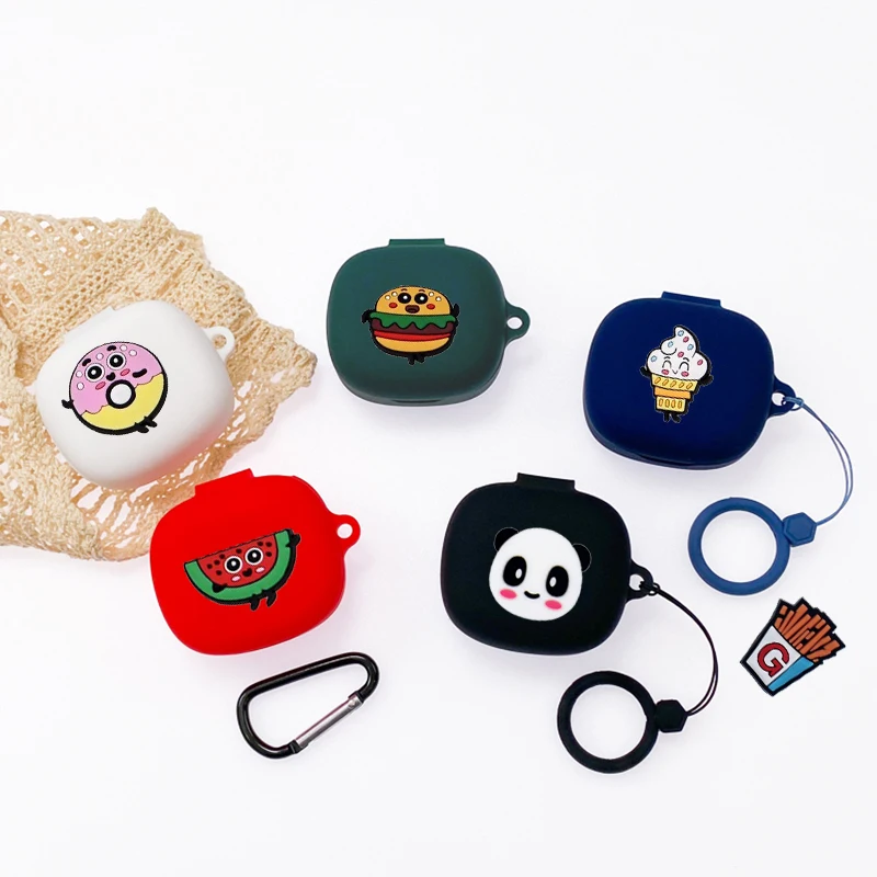 Мультяшный чехол для QCY Melobuds ANC HT05, противоударный защитный чехол с милым цветком для наушников QCY HT05, силиконовый чехол для наушников