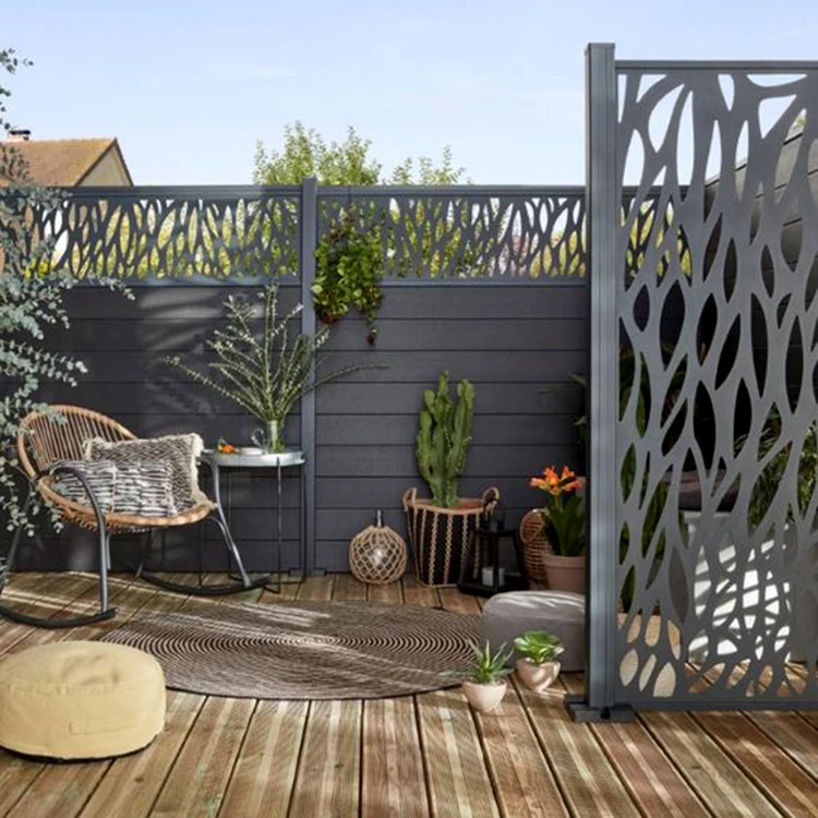 Laser Cut Decorative Outdoor Garden Privacy Art Metal Screens Panels Corten Steel Garden Mashrabiya