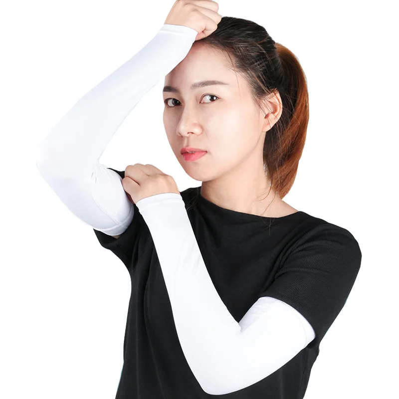 Summer Arm Sleeves Men Women Outdoor Fishing Cycling Arm UV Protector ArmGuards Ice Silk Cooling Covers For Hand Safety