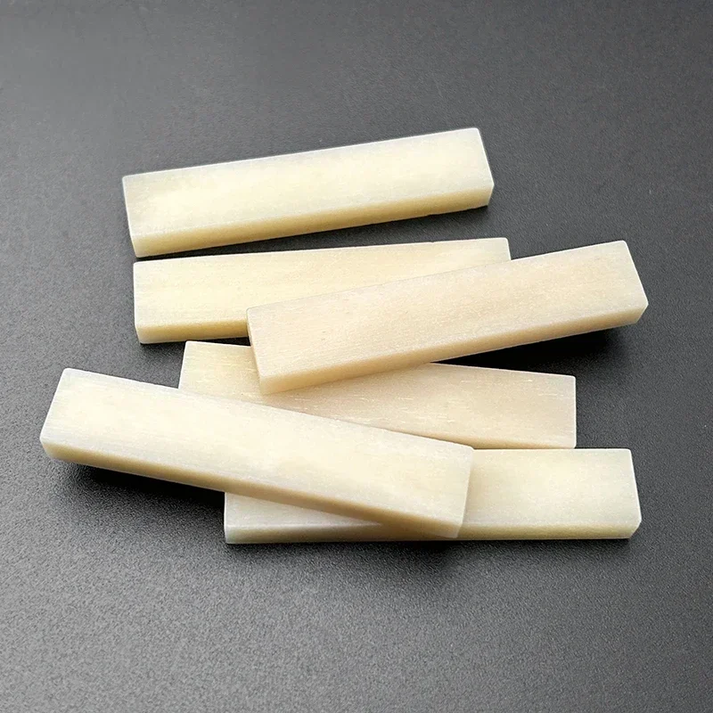 12Pcs/Lot High-Quality DIY Pure Natural Bone Guitar Bridge Nut and Saddle for LP Folk Classical Electric Acoustic Guitar Ukulele