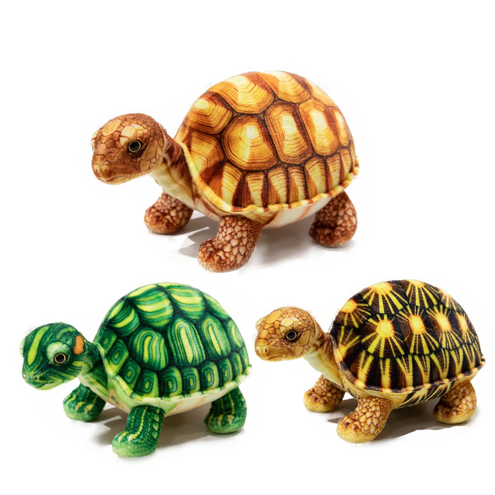 

30cm Realistic Turtle Plush Toy Red-eared Slider Radiated Land Tortoise Plushies Soft Stuffed Animal Cute Gift For Girl Boy