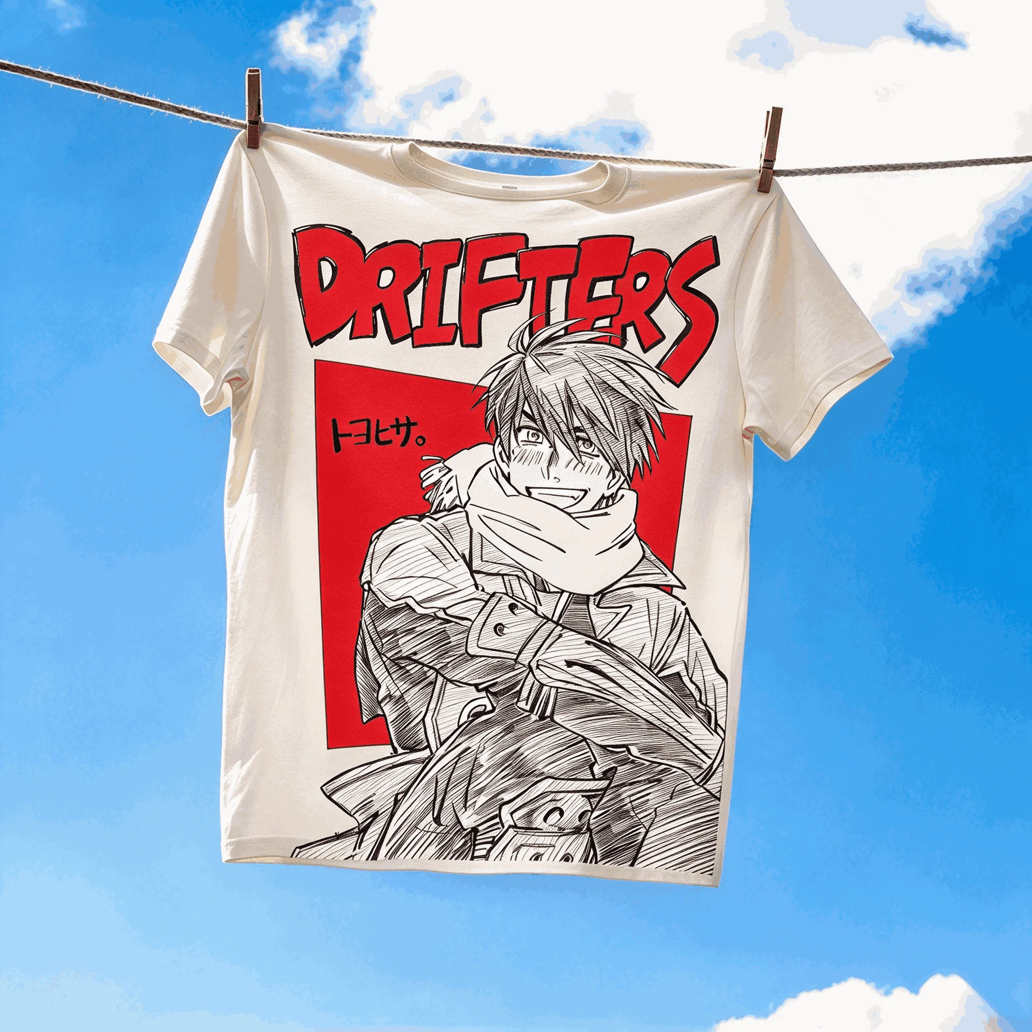 Drifters Oversized Unisex 2026 Vintage-Style Graphic Print T-shirts Streetwear Trendy Cotton Fashion Hip Hop high quality soft