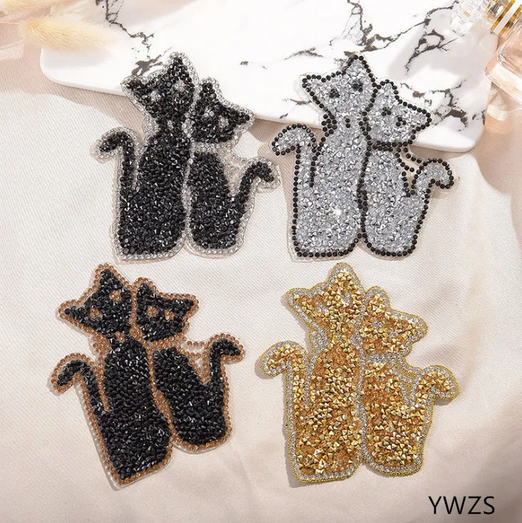 

New Arrival 15 Pcs Animal Rhinestones Iron On Patch DIY Hotfix Motif Applique Garment Bag Patch Bag Decor Accessory