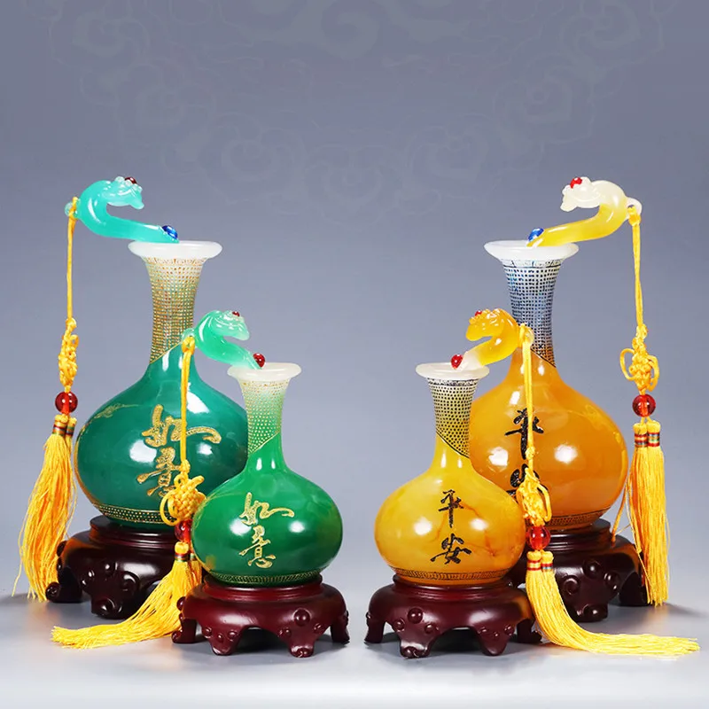 Home Resin Vase Ornaments Living Room TV Cabinet Retro Decoration Study Bogu Frame Decor Crafts Housewarming Wedding Gifts