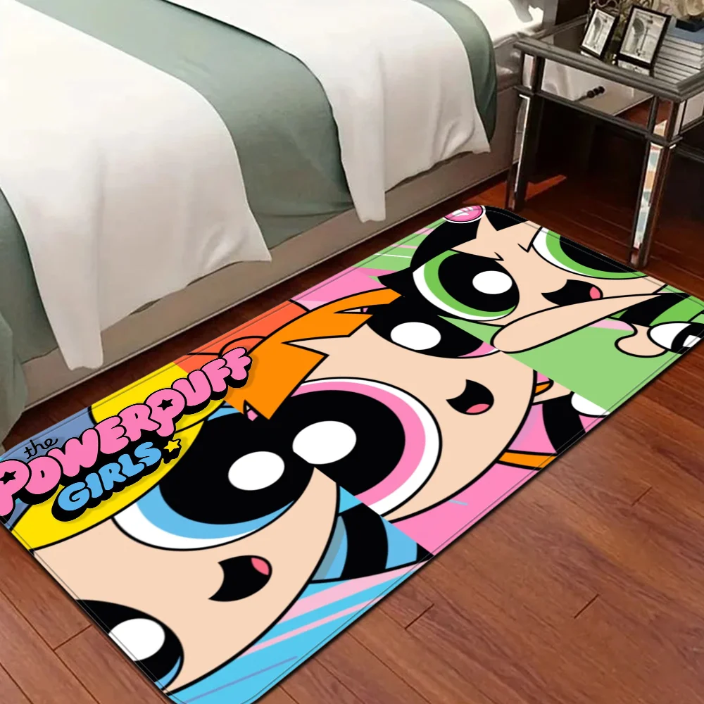 The-P-Powerpuffs Hallway Carpet Retro Multiple Choice Living Room Kitchen Rug Non-Slip Welcome Rug