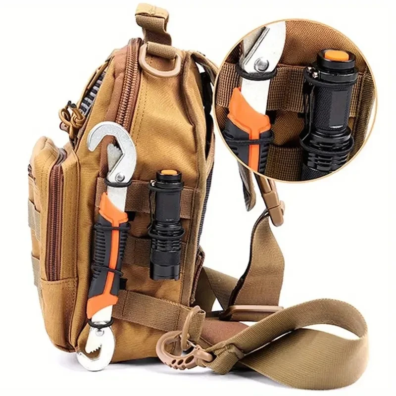 10pcs/lot Elastic Webbing Ribbon Buckle Outdoor Hiking Hunting Tactical MOLLE System Webbing Retainer Backpack Fix Buckle Buckle