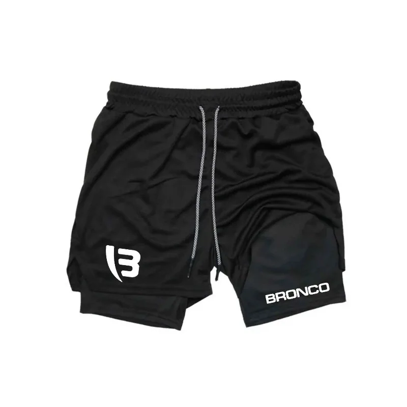 

Leisure Fitness Double-layer Summer for Men Sport Shorts 2-in-1 Gym Running Fashion Training Jogging Bottoms Comfortable Elastic