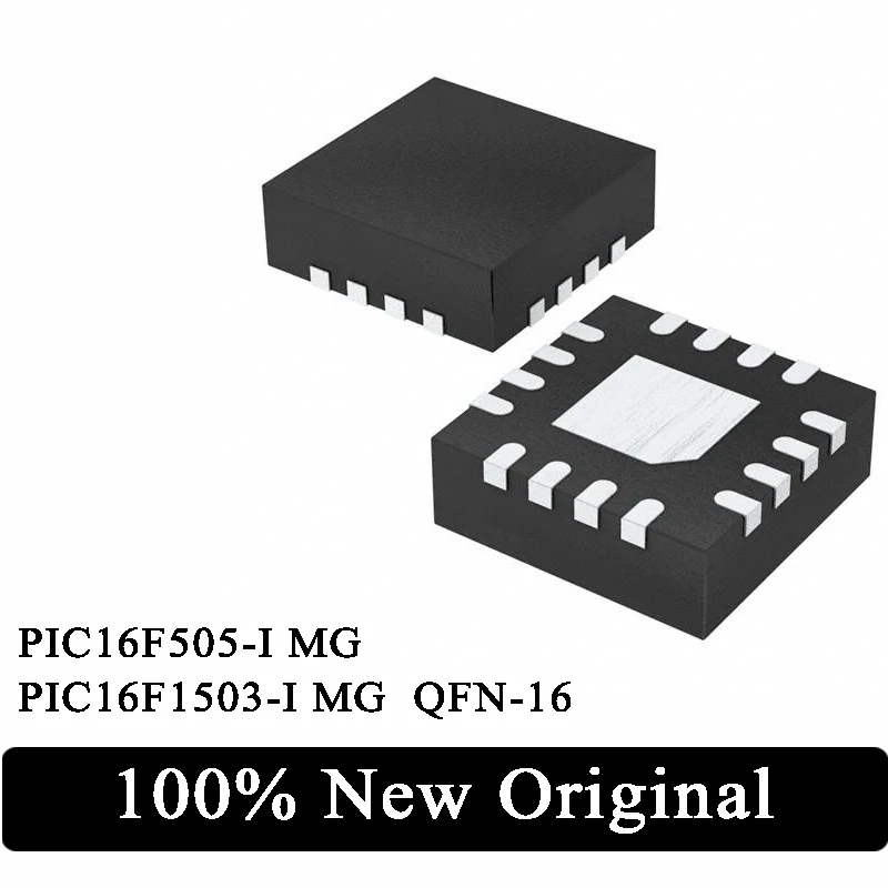 

10 PCS PIC16F505-I/MG PIC16F505 PIC16F1503-I/MG PIC16F1503 QFN-16 8-bit MCU IC Chip the for PCB arduino Free Shipping