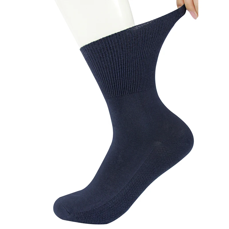 Chaussettes pour hommes et femmes diabétiques, 5 paires/lot, non contraignantes, en coton, non ald et respirantes